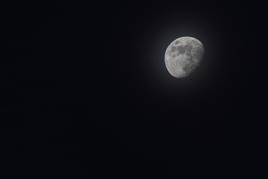Satellite, Moon, Night Sky, Space
