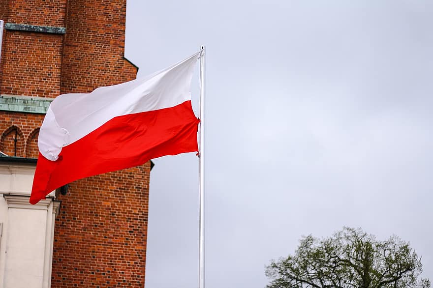 polska, Pologne, Flaga Narodowa, drapeau, polonais, Gniezno, Wielkopolska, polen