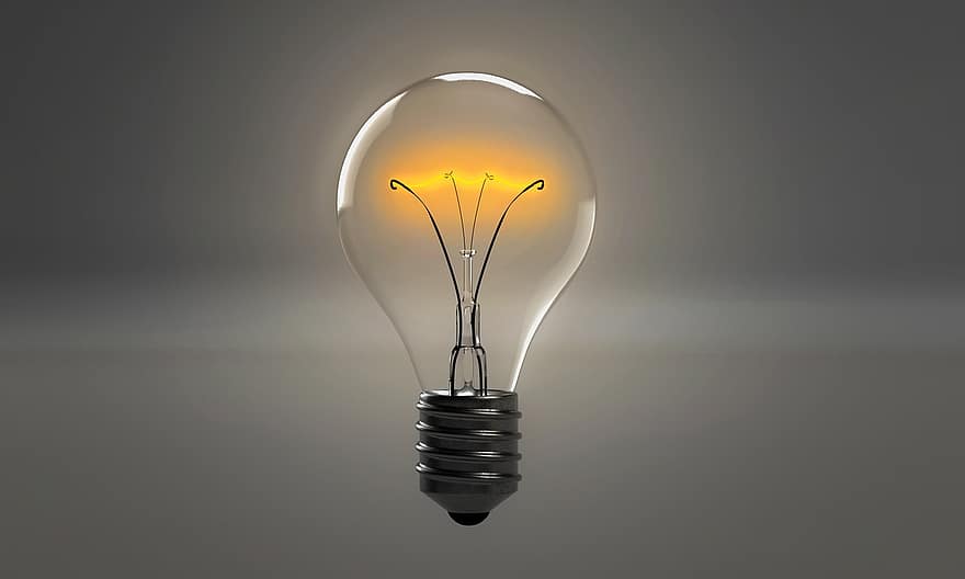 lyspære, pære, lys, idé, energi, makt, innovasjon, kreativ, elektrisk, teknologi, elektrisitet