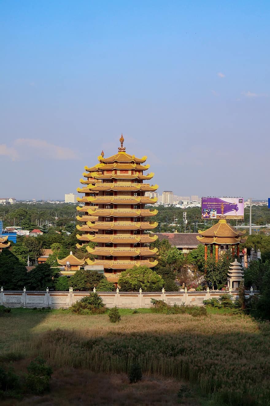 tempio, costruzione, Pagoda Seduta, religione, orientale, paesaggio, Cina, buddismo, cultura, architettura, posto famoso