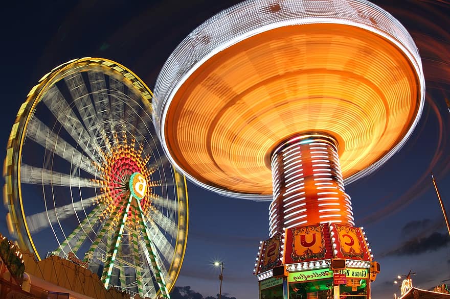 Ferris Wheel, Crange Fair, Theme Park, Amusement Park, Ruhr Area, Rhine-herne Canal, Germany