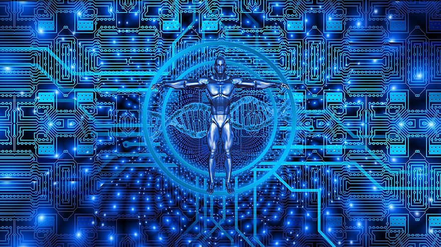 cyborg, boord, dna, geleiders, technologie, biologie, evolutie, biotechnologie, virtueel, digitaal, digitalisering