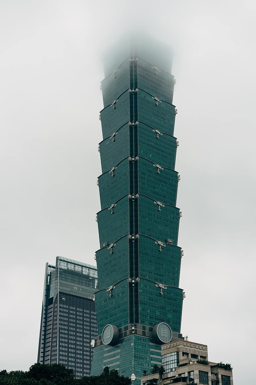 arranha-céu, torre, Taipei, taipei 101, arquitetura, cidade, o negócio, céu, escritório, urbano, construção