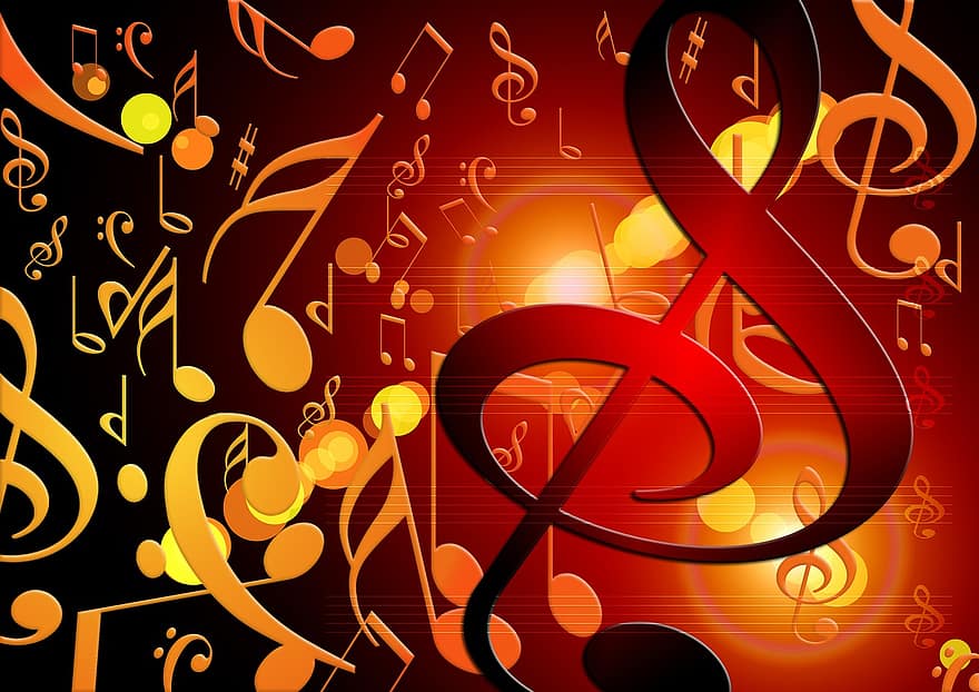 muzika, trejopo sklendė, garsas, koncertas, muzikantas, notenblatt, clef, tonkunst, natos, stovai, linijos