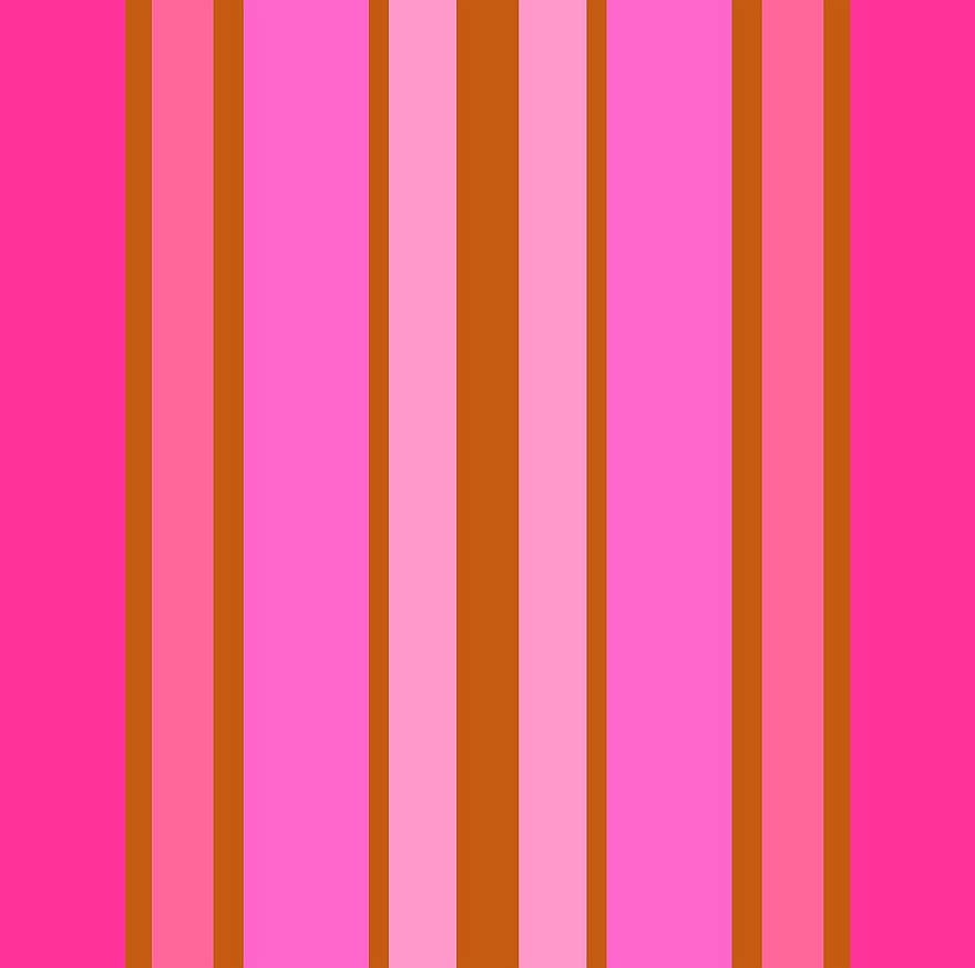 Pink, Brown, Vertical, Geometric, Stripes, Lines, Shapes, Shades, Hues, Design, Pattern