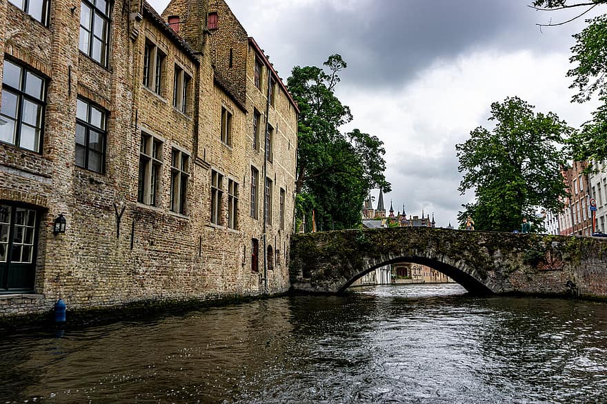 мост, водный путь, Bruges, осмотр достопримечательностей, город, канал