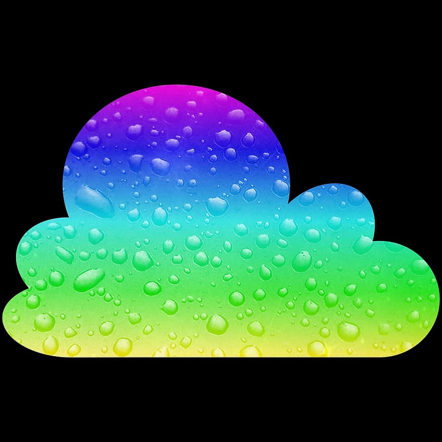 pilvi, sateenkaaren värit, hauska, fantasia, tausta, abstrakti, väri-, värikäs, punainen, sininen, keltainen