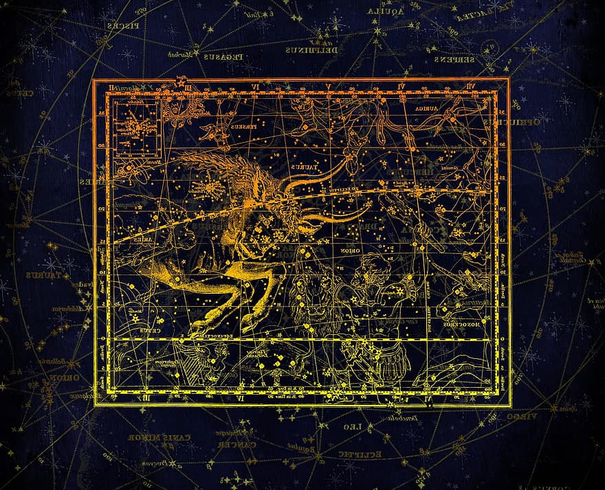 съзвездие, Карта на съзвездието, зодия, небе, звезда, звездно небе, картография, Небесна картография, Александър Джеймисън, 1822, съзвездия