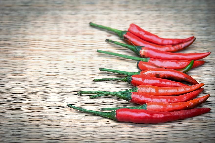 Chili peper, biologisch, gekruid, smaak, heet, ingrediënt, peper, kruiderij
