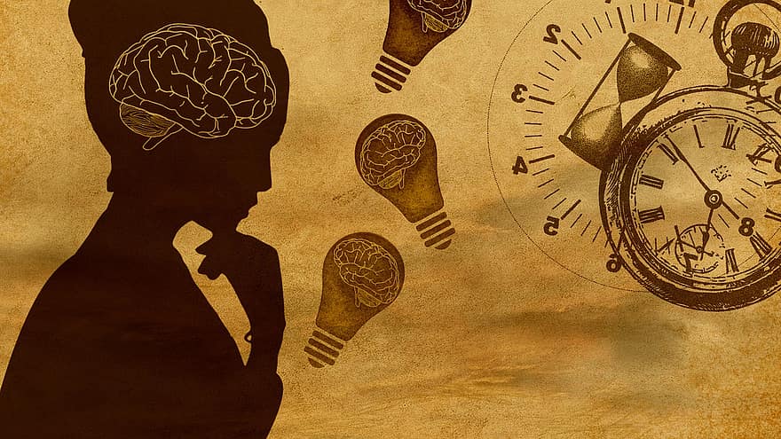 Woman, Light Bulb, Brain, Mind, Clock, Schedule, People, Human, Person, Individual, Female