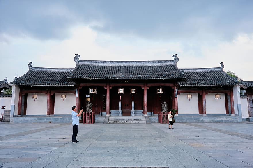 Den gamle byen Huizhou, gammel arkitektur, turistattraksjon, kinesisk arkitektur