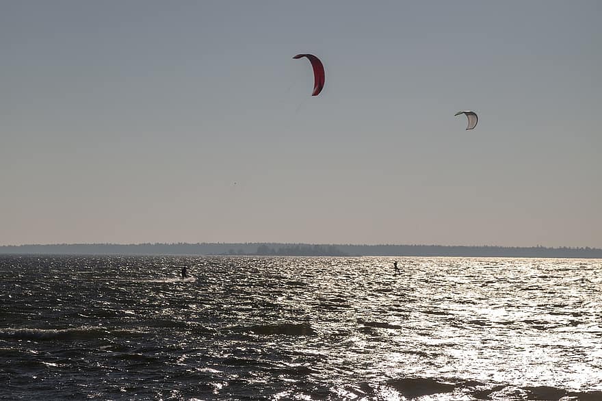 mar, aigua, esport, embarque de kite, Esports extrems, volant, blau, aventura, onada, velocitat, activitat d'oci