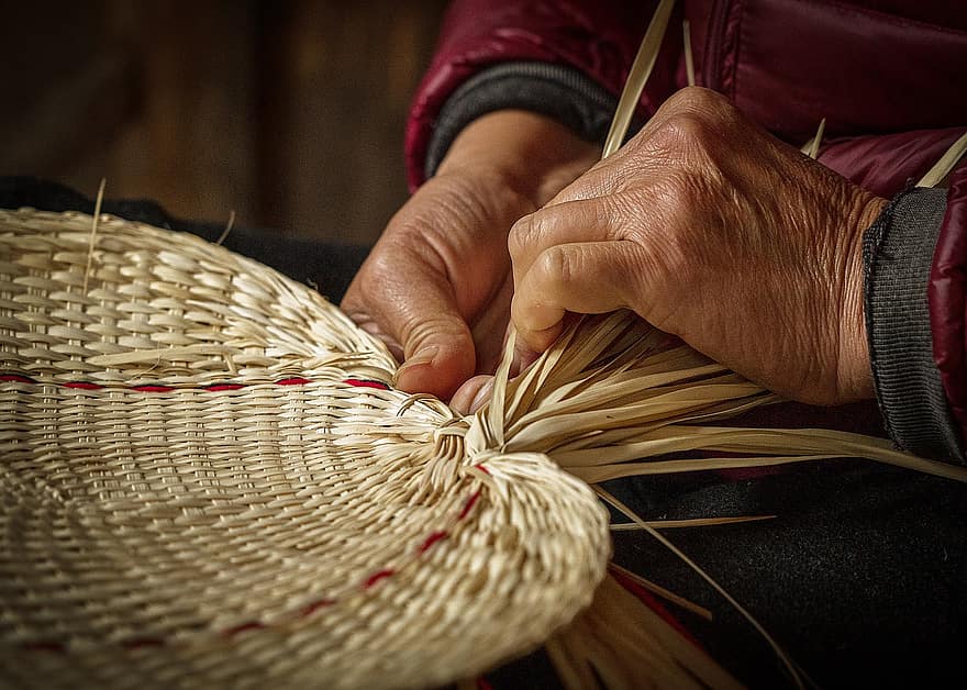 Hands, Weave, Fan, Craft, Handmade, Asia