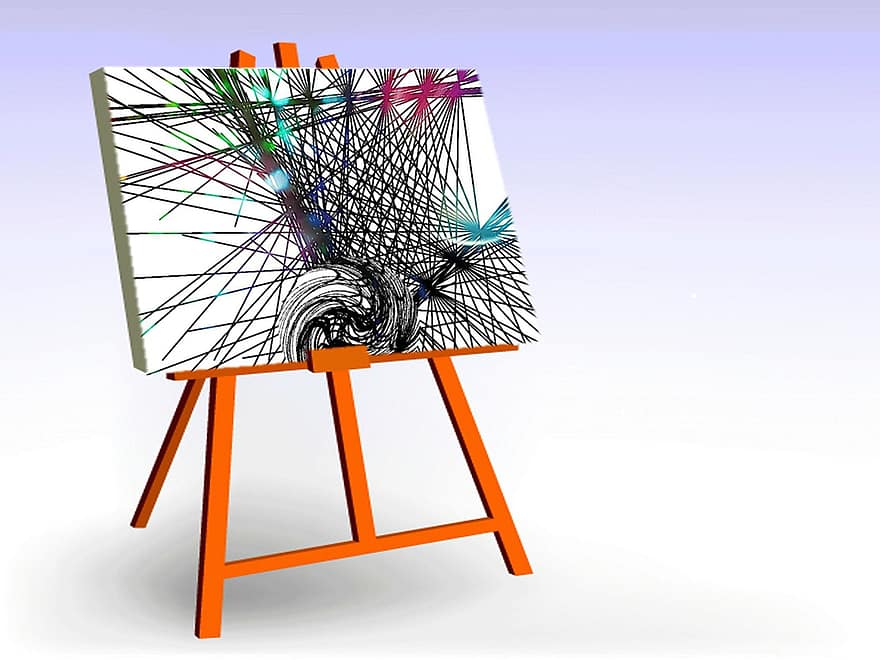 Easel, Art, Image, Abstract, Painting, Design