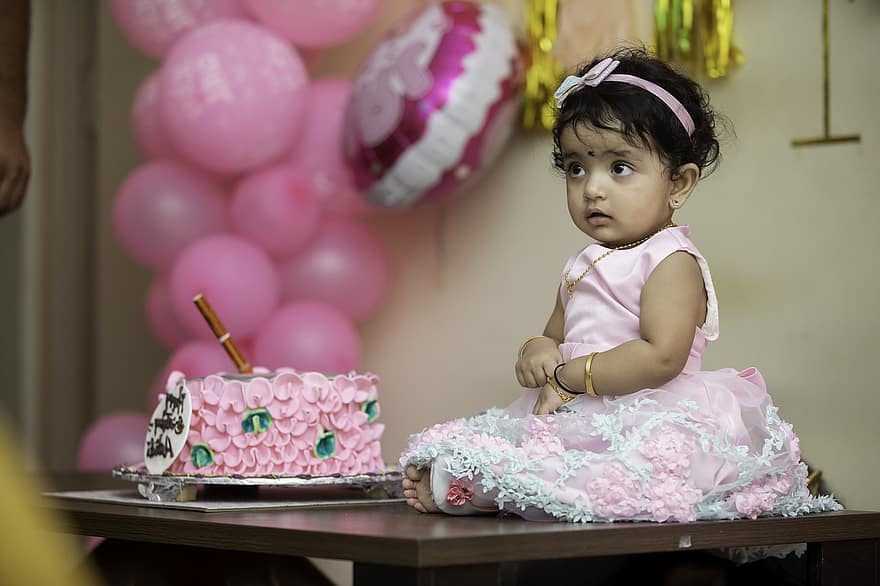 बेबी, लड़की, जन्मदिन, बच्चा, पार्टी, उत्सव, चित्र, केक, प्यारा, लड़कियाँ, हंसमुख