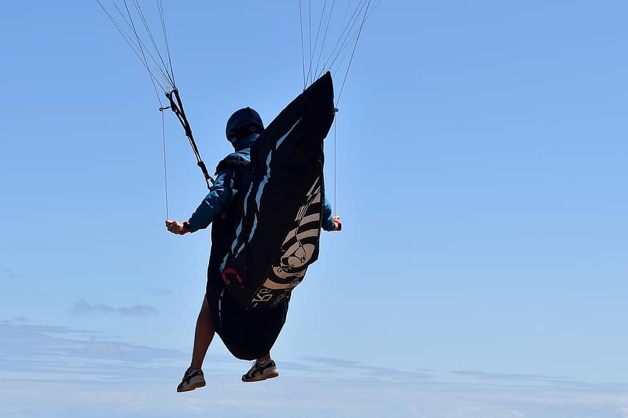 Paragliding, Paraglider, Cocoon Of Paragliding, Aircraft, Flight, Fly, Sailing, Flew, Meteorology, Wind Weather, Blue Sky