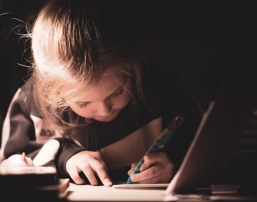 Child, Girl, Writing, Student, Kid, Young, Childhood, Study, Letter, Lessons