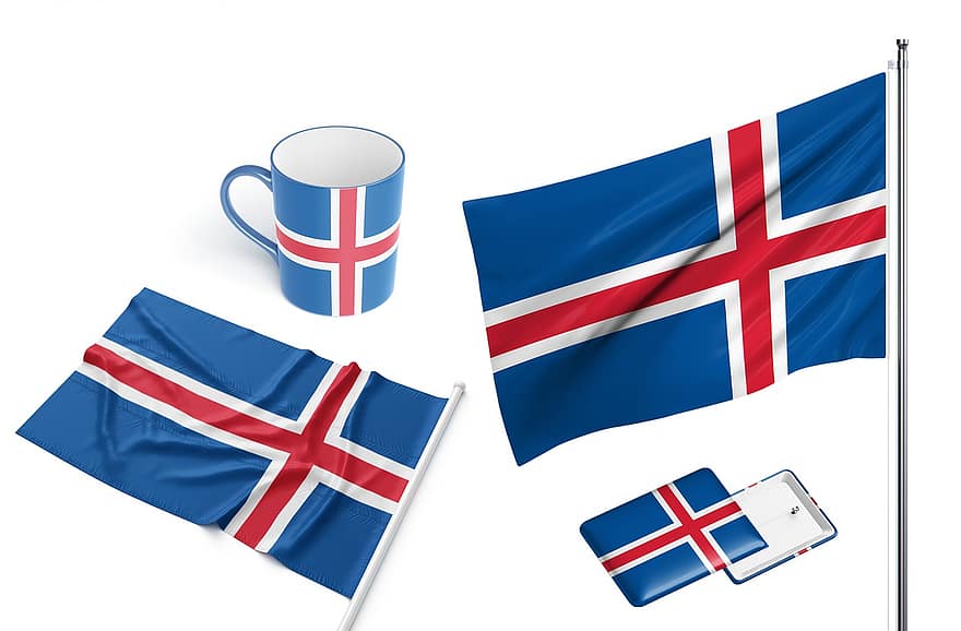 Islandia, flaga islandii, flaga, Flaga narodowa