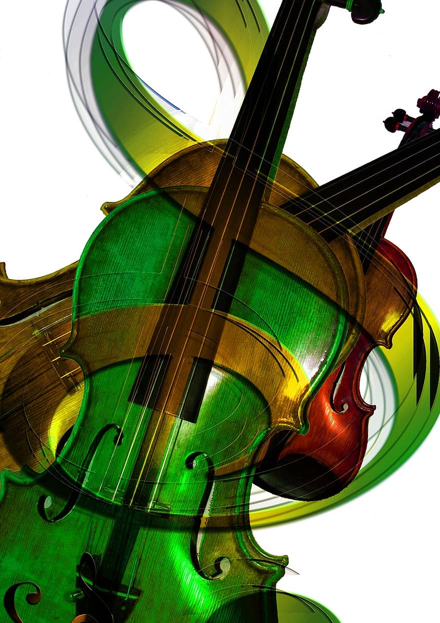 バイオリン、聴く、音、コンサート、音楽、ミュージシャン、ひも、とんかん