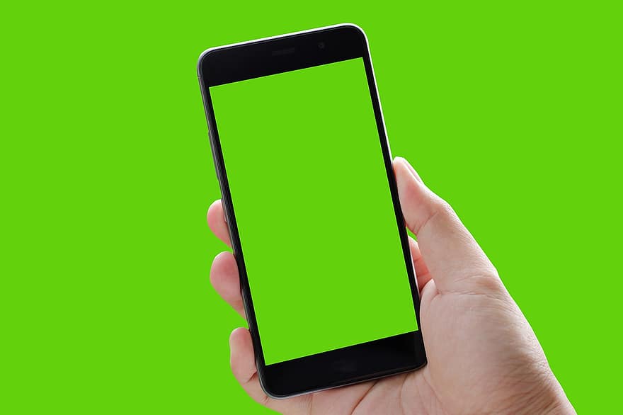 телефон, ръка, екран, лява ръка, зелен екран, смартфон, левичар, технология, модерен, електронен, дигитален