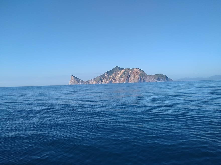 mar, oceano, montanha, Taiwan, yilan, panorama, ilha, azul, agua, verão, litoral