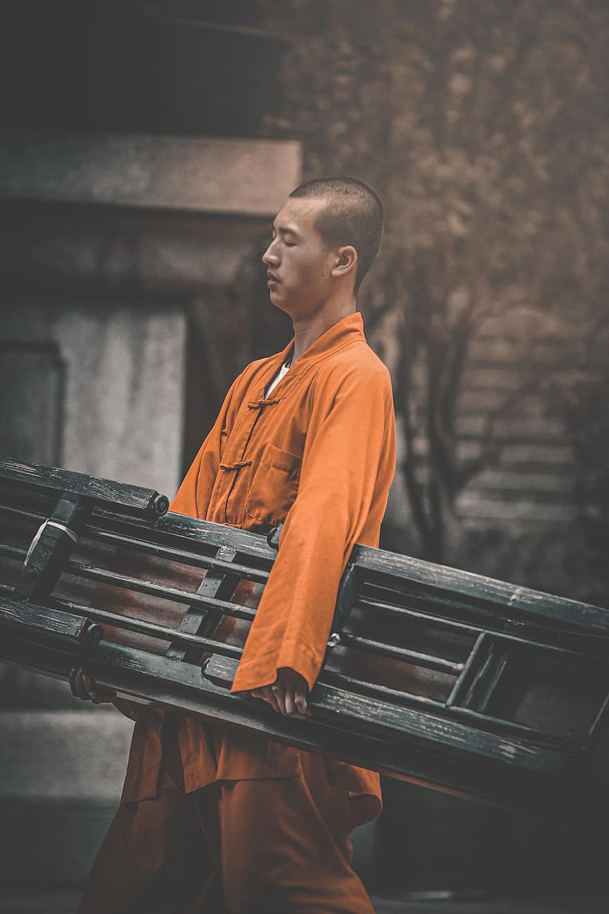человек, монах, люди, Китай, религия
