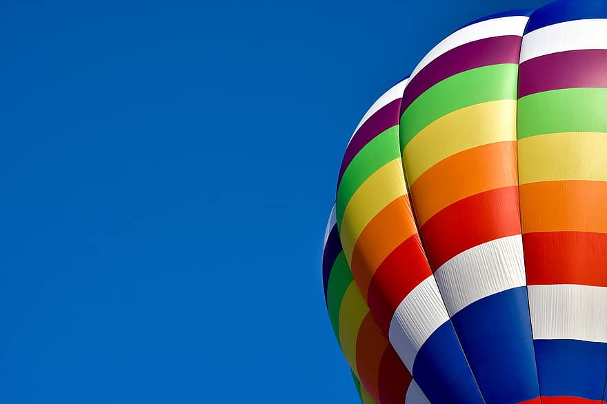 varmluftballon, himmel, fly, eventyr, dom, rejse, udforskning, multi farvet, blå, baggrunde, tæt på