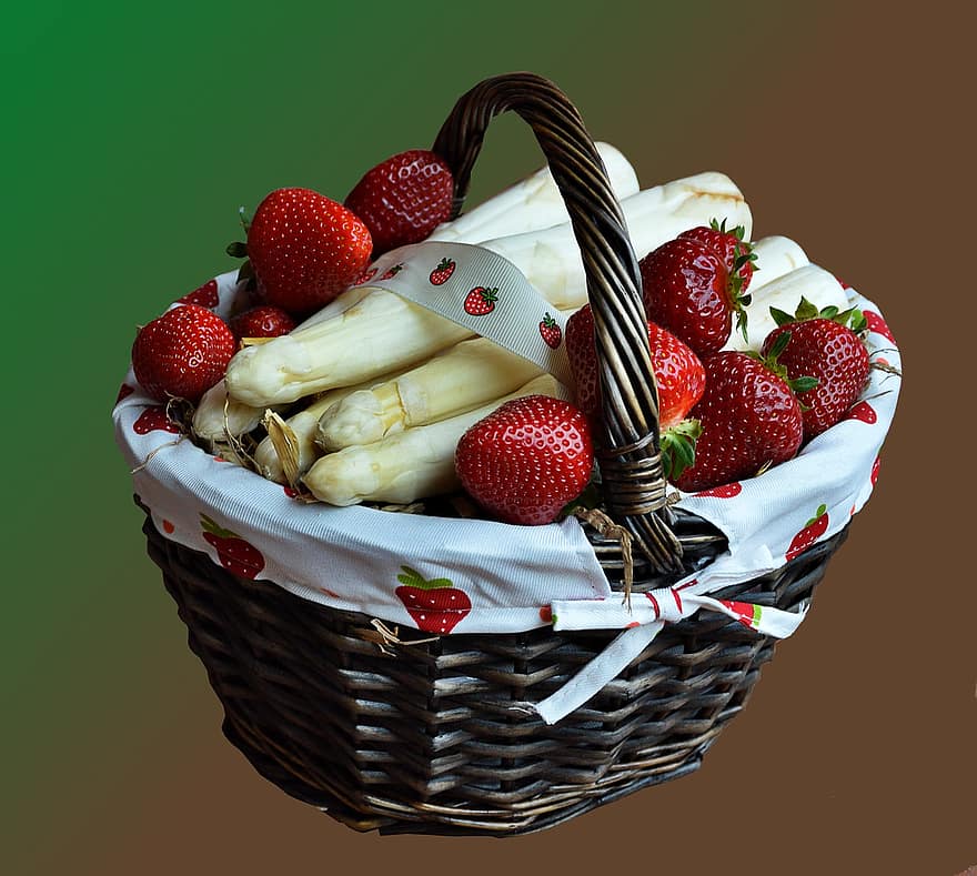 aardbeien, asperge, gezond