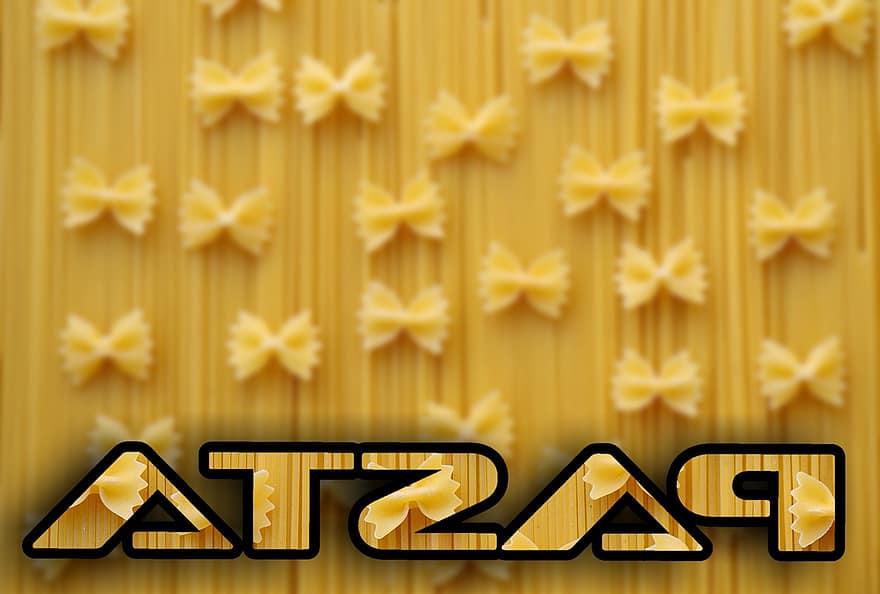 pasta, spaghetti, äta, mat, kolhydrater, gul, kock, italienska, rå, Italien
