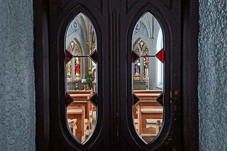 Church, Altar, Window, Chapel, Lourdes, Austria, Religion, Meditation, Stained Glass Window, Architecture