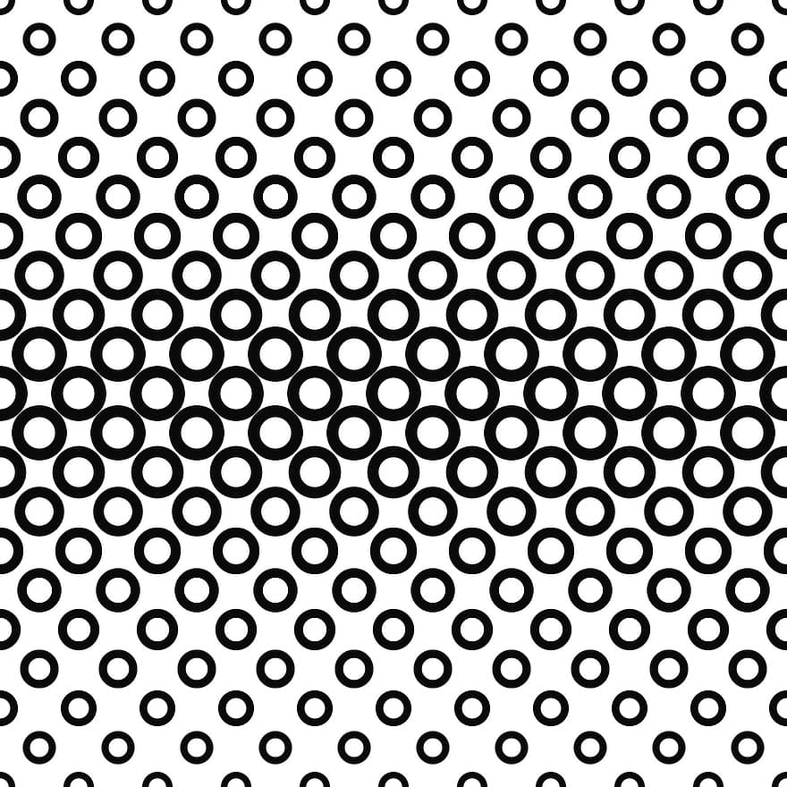 pola, bintik, lingkaran, dot, cincin, satu warna, horisontal, geometris, dekorasi, hitam dan putih, pola lingkaran