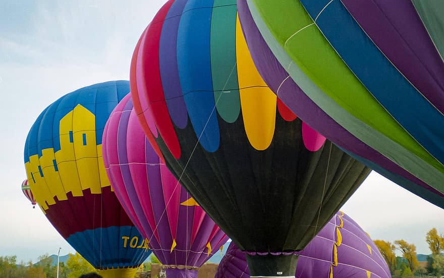 luftballong, äventyr, dom, resa, multi färgad, flygande, färger, roligt, ballong, sport, transport