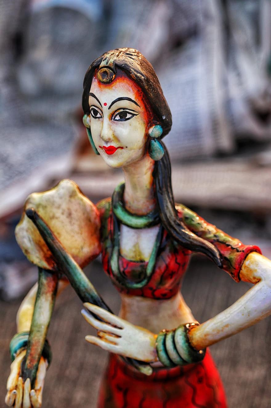 क्राफ्ट, मूर्तियों, लकड़ी का, हाथ से बनाया गया, कला, कलाकार, महिलाओं, खिलौने, धर्म, संस्कृतियों, हिन्दू धर्म