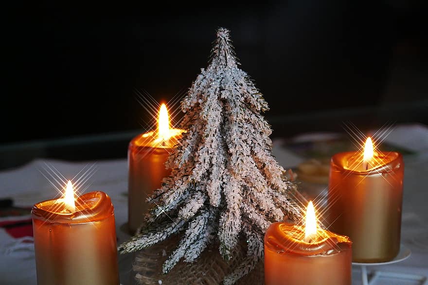 Різдво, поява, світло, свічки, свята, сезон