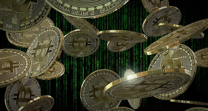 bitcoin, monete, virtuale, moneta, finanza, Contanti, digitale, criptovaluta, i soldi, elettronico, oro