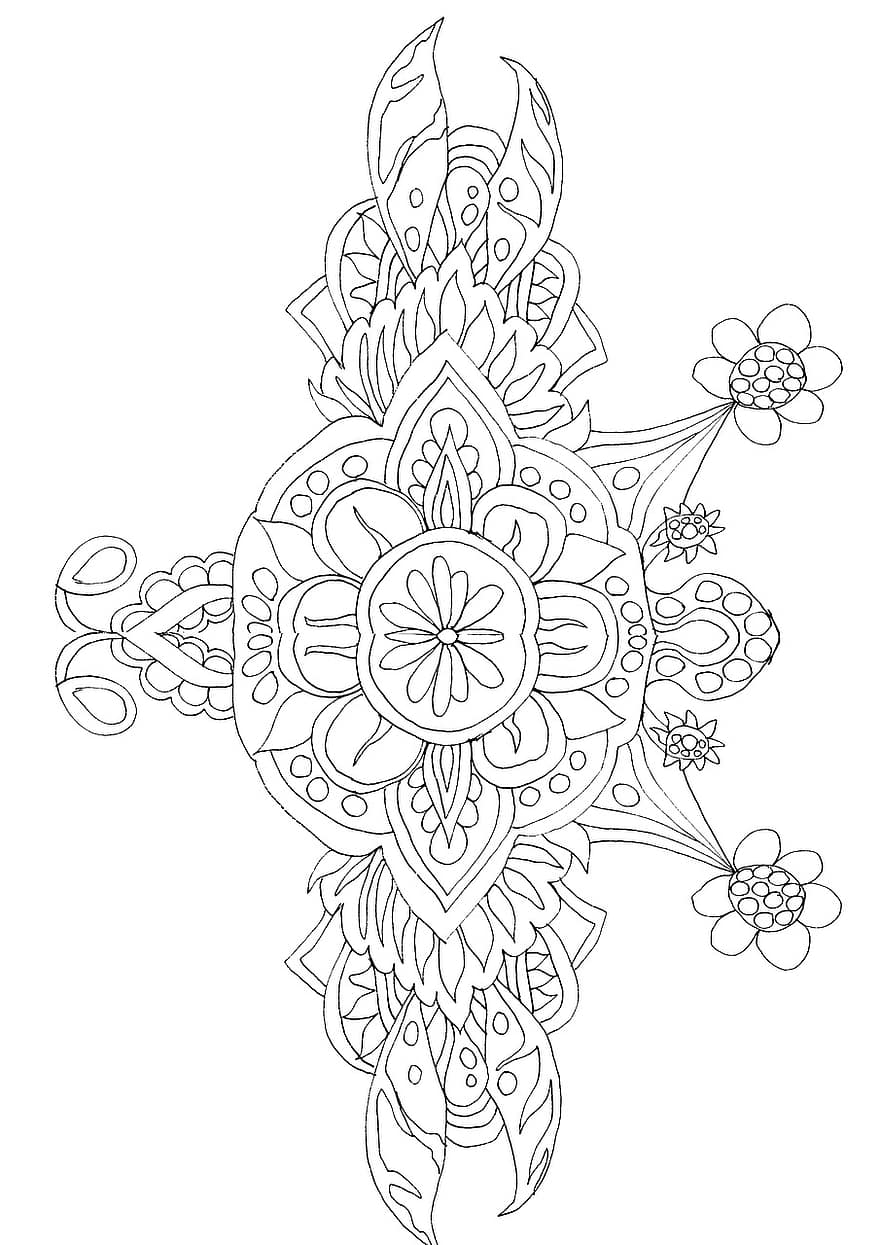 Adult Coloring, Page, Coloring Book, Hand, Drawing, Fine, Art, Artist, Designer, Graphic Design, Adult