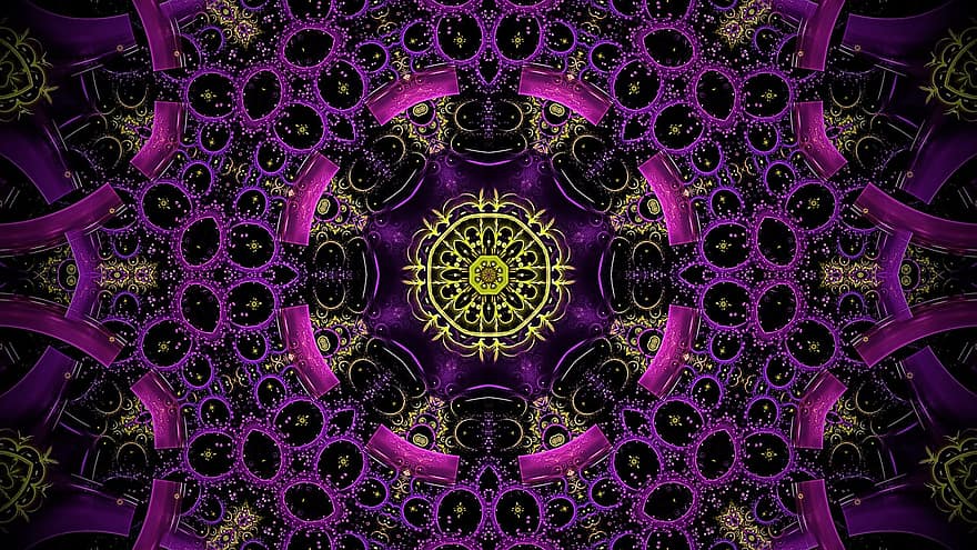 Kaleidoskop, bunter Hintergrund, Rosette, Mandala, Tapete, Neon-Tapete, Neon Hintergrund, bunte Tapete, Muster, abstrakt, Hintergründe