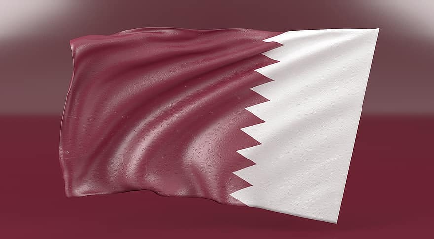 Qatar, bandiera, nazione, nazionale, Asia, simbolo, patriottismo, aviazione, ricco