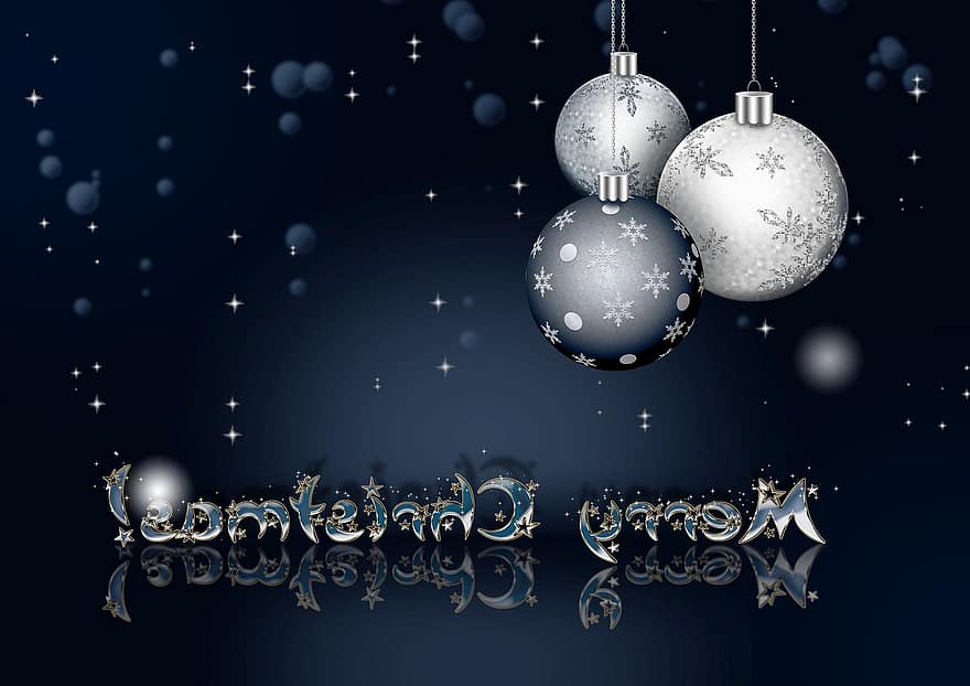 Naujieji metai, Kalėdos, šventė, rutuliai, fantazija, tamsus, atspindys, dizainas, paketą, lipdukas, pasveikinti