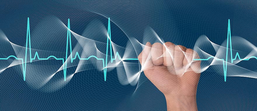 Pulse, Frequency, Heartbeat, Health Check, Health, pulse trace, blue, doctor, illustration, backgrounds, abstract