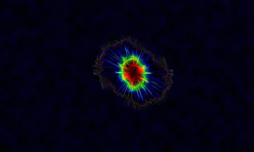 Hintergrund, Supernova, leuchtenden, bunt, Farbe, Platz, Nova