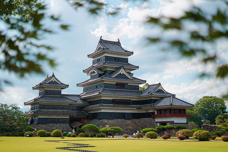 قلعة ، اليابان ، قلعة ماتسوموتو ، ناغانو ، الصيف ، هارومي