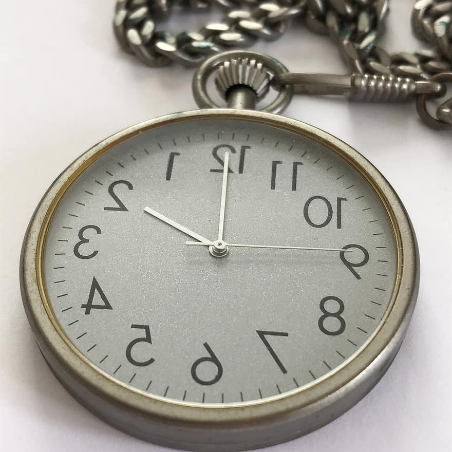 relógio, relógio de bolso, Tempo, horas, fechar-se, ver, ponteiro dos minutos, único objeto, mostrador do relógio, metal, número