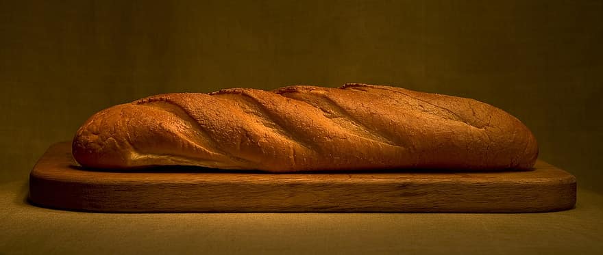 ekmek, buğday, beslenme, unlu Mamüller, fırın, yazı tahtası, ahşap, Sıcak, taze, sağlıklı, organik