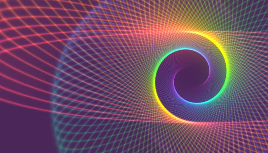 espiral, brillant, lleugerament, futurista, fons de pantalla