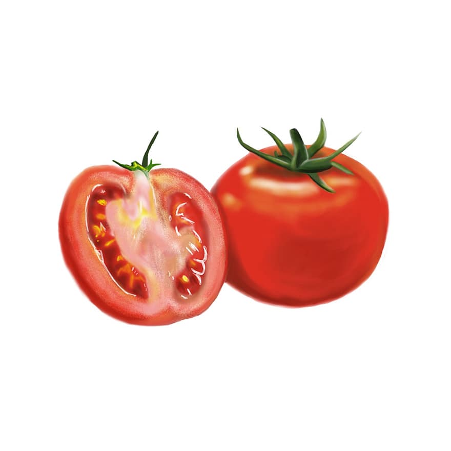 tomate, fruta, Comida, doce, fresco, produzir, saudável, delicioso, lanche, sobremesa