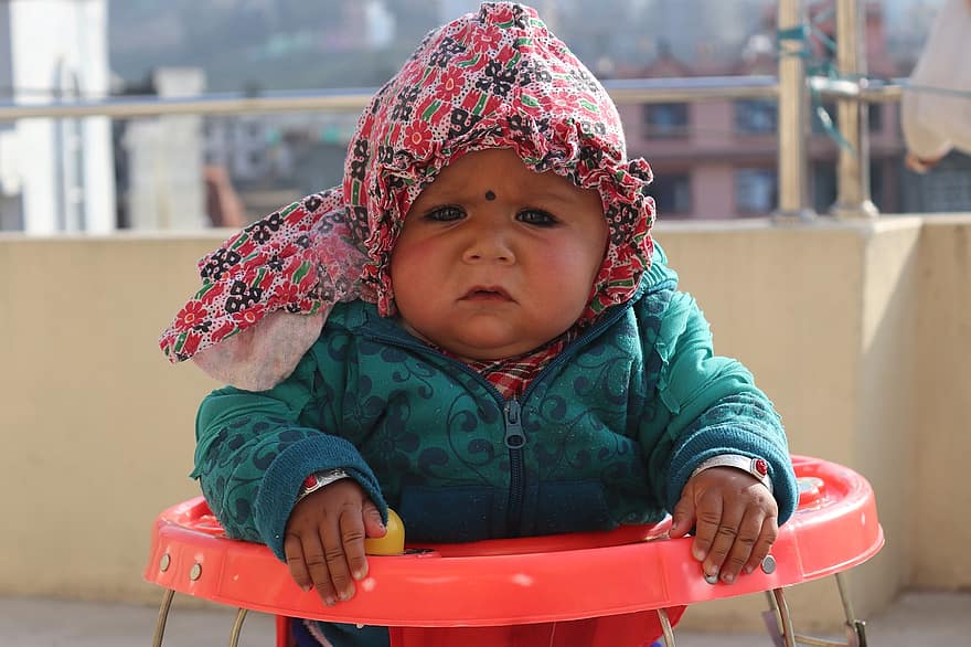 непальський хлопчик, малюк, дитина, непальська, хлопчик, ходок, 6 міс, 12 місяць, сім'я