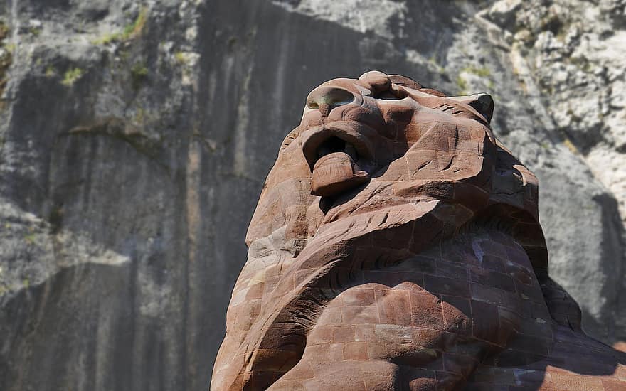 Singa Belfort, patung singa, bartholdi, belfort, Perancis, patung, Monumen