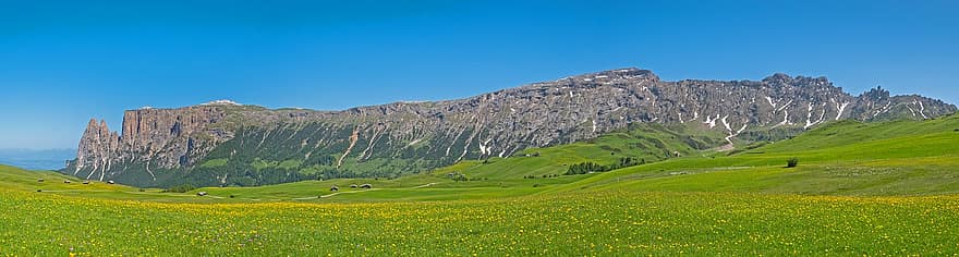 seiser alm, Seis Am Schlern, Schlern, maamerkki, Bozen, Etelä-Tiroli, dolomiitit