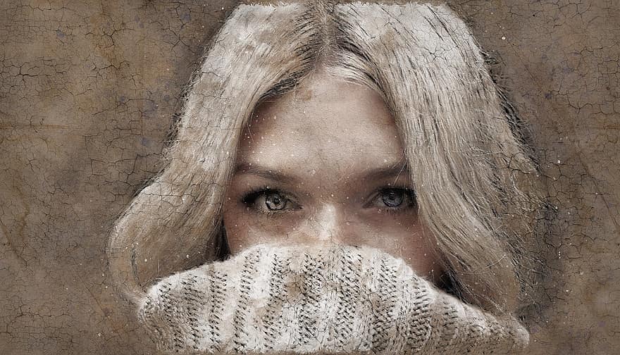 Woman, Art, Abstract, Vintage, Girl, Beauty, Emotion, Design, Brown Abstract, Brown Art, Brown Beauty